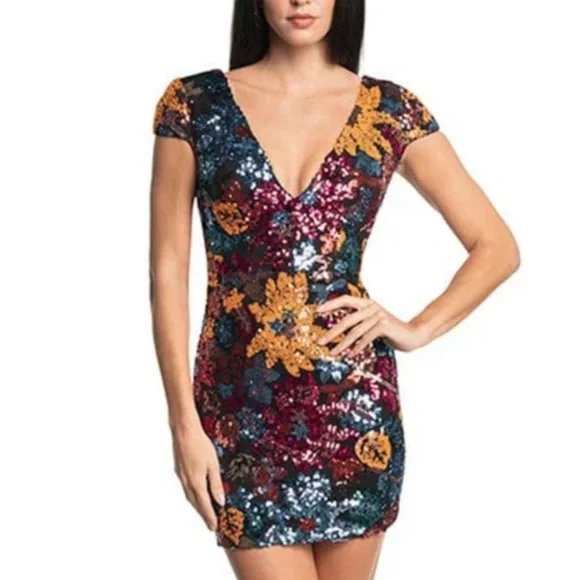 Dress the Population Dresses Dress The Population Sequin Mini